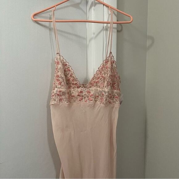 Free People Pink Midnight Magic Maxi Slip Size Large - Picture 3 of 13